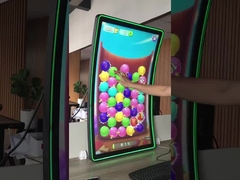 Industri Grade Outdoor LCD Touchscreen Monitor 32 ̊C Tipe LED Halo Curved Display Kecerahan Tinggi