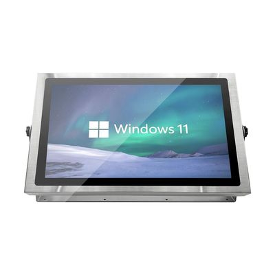 10.1'' Industrial Full IP69K PCAP Touch Android / X86 berbasis Flat Panel PC Kecerahan Tinggi Full IP69K stainless steel